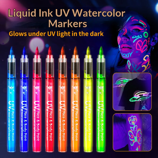 🎅 Offres spéciales de Noël €14.9!! ⚡ 50K+ VENDU! 🎁 8 stylos de peinture de visage de marqueurs de corps de couleur