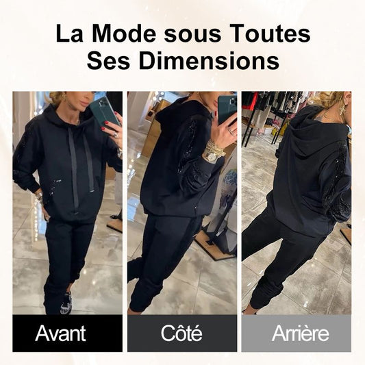 🌷Limited Time Half Price - 2-Piece Drawstring Hooded Top and Pants 💞 pour femmes