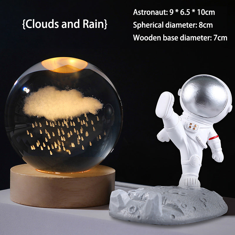 Lampe de décoration de veilleuse boule de cristal galaxie 3D de Pâques (50 % de réduction)