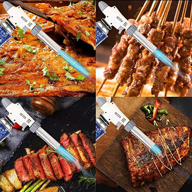 🔥 Nouveau best-seller ❤️🔥 Chalumeau de cuisine au butane – Allumeur à flamme soufflée