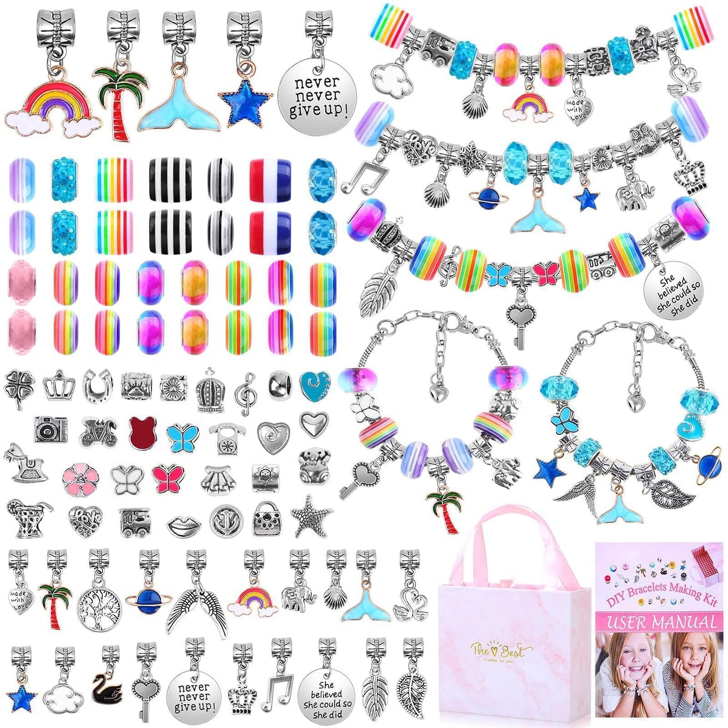 🎄 Vente de Noël anticipée -50% 🎁 Kit de fabrication de bracelets charmants