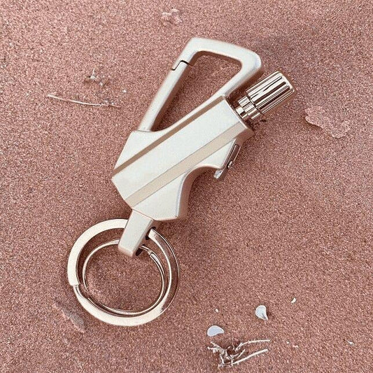 🔥Porte-clés Briquet à Silex💖Étanche, Rechargeable & 10 000 Utilisations | Idéal Survie, Camping & Cadeau