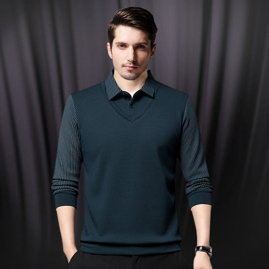🔥50% DE RÉDUCTION ! 🍂 Chemise à Col Rayé 2 Pièces 👔📦