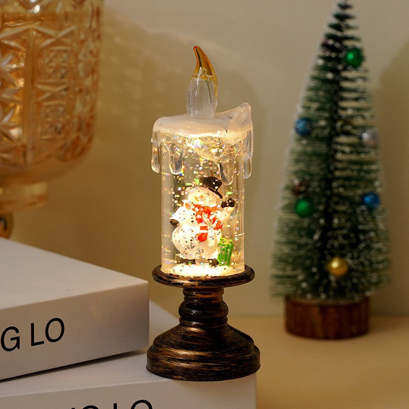 🎄 Promotion Exceptionnelle de Noël🎁Boule à neige de Noël lumineuse à piles avec bougie