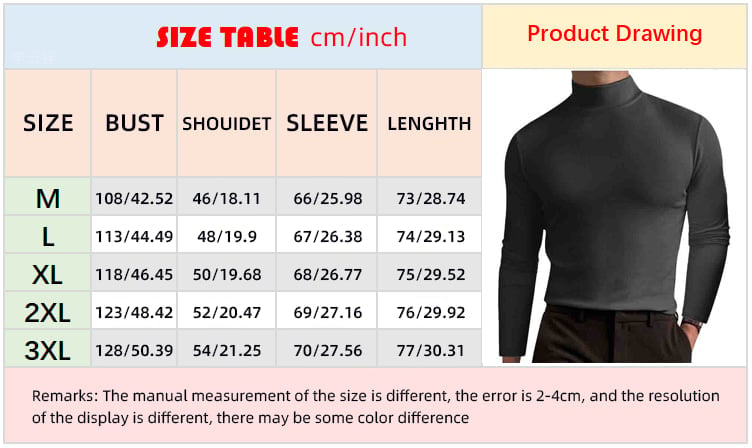 T-shirt à manches longues et col montant pour hommes