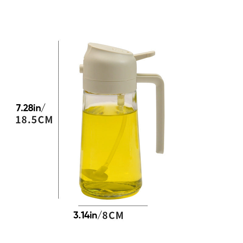 Vaporisateur et Distributeur d'Huile 2-en-1 en Verre