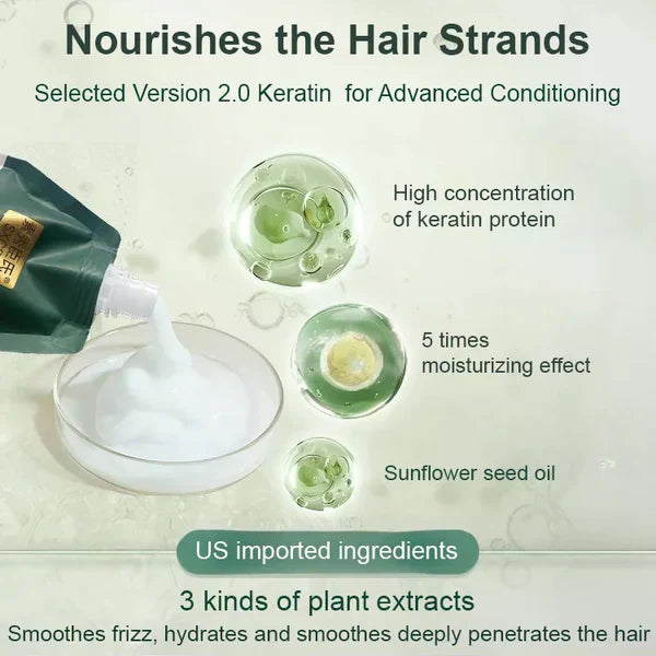 🔥💆♀️ Crème lissante hydratante – Répare les cheveux abîmés avec kératine polypeptidique 🎁 Achetez-en 2, obtenez-en 1 GRATUIT ! ✨