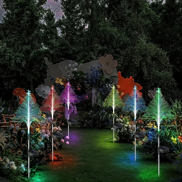 🔥Promotion de Noël 50% de réduction - 🎄7 arbres de Noël solaires à couleurs changeantes Lumières🎄