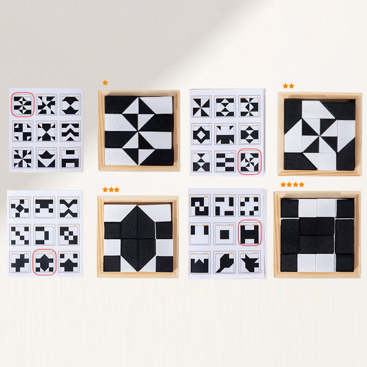 Puzzle de blocs de construction cachés🧩Jouets pour développer la capacité d'imagination spatiale des enfants🧸Jeu de société interactif parent-enfant