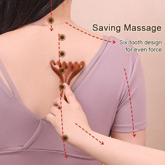 Peigne de massage méridien à six griffe
