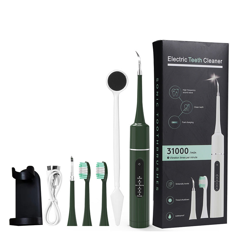 🦷 50% OFF MAINTENANT ! 💦 Nettoyeur Dentaire Ultrasonique 5 en 1 - 3 Vitesses Réglables pour un Nettoyage Profond et Doux ✨📦