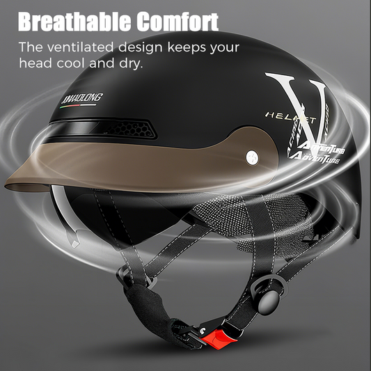 🛡️(Un peu plus cher, mais d'une qualité nettement supérieure)Breathable Casque de moto léger et résistant aux chocs
