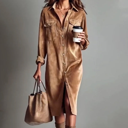 Robe chemise décontractée pour femmes