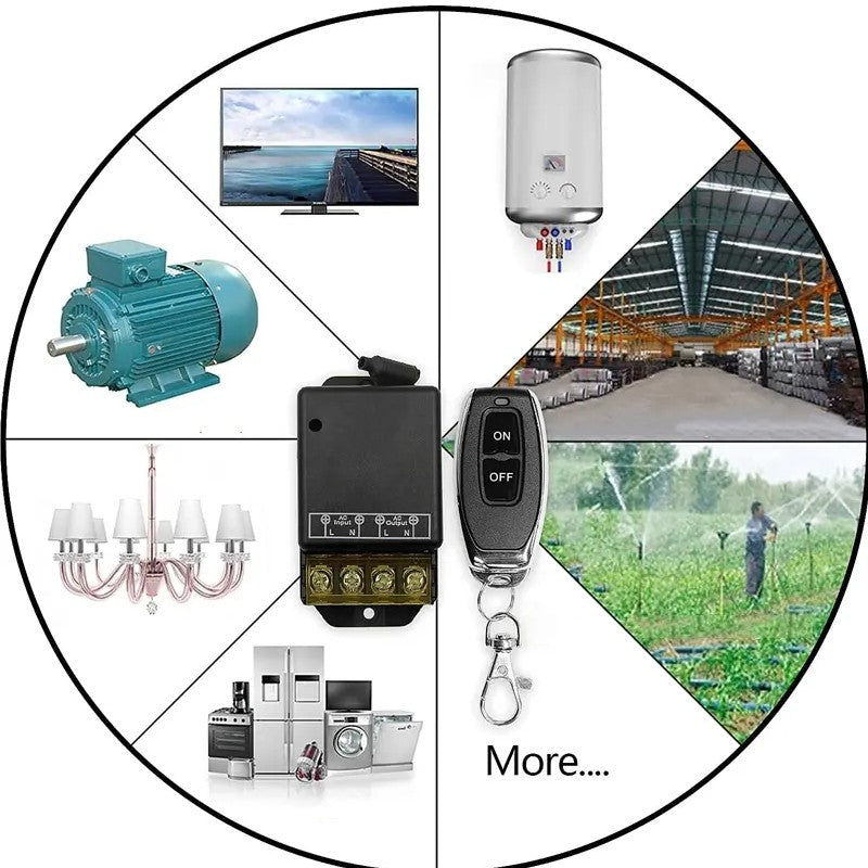 Interrupteur de commande à distance sans fil et kit récepteur, sans câblage