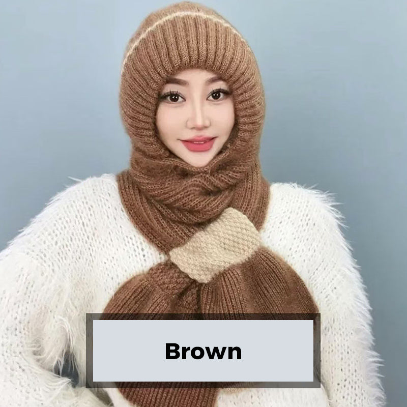 ❄️👩 Cache-Col Intégré Coupe-Vent pour Femme – Confort Tricot Chaud, Oreilles Protégées & Coloris Variés (Idéal pour Toutes les Activités Hivernales) !