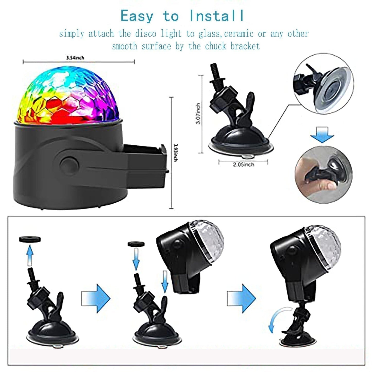 🔥 -50% POUR UNE DURÉE LIMITÉE ! Boule disco LED rotative – Effet RGB stroboscopique, branchement E27 instantané, consommation ultra-faible (1W) !