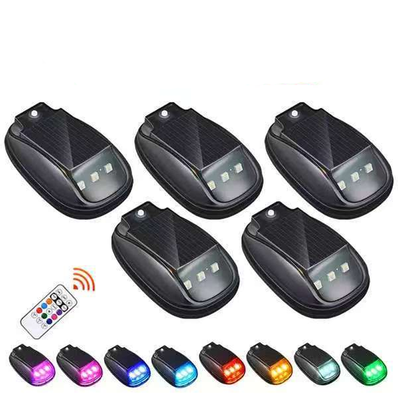 Lumière solaire étanche pour toit de voiture avec télécommande