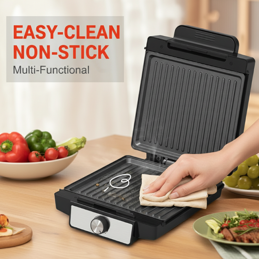 Appareil à panini électrique 1400 W et grill