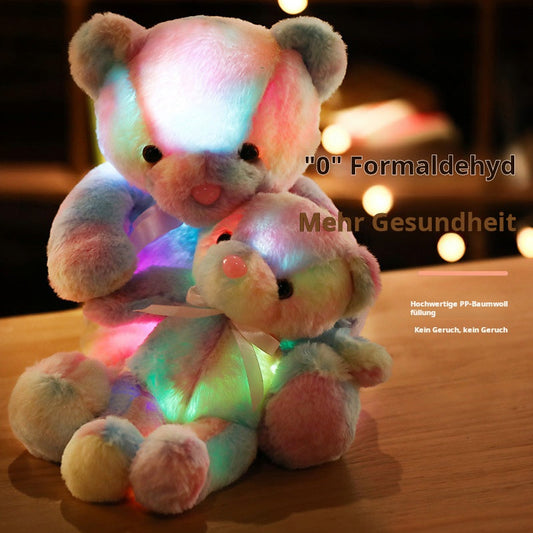 Ours en peluche doux avec lumières LED colorées