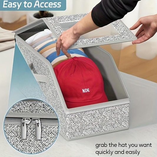 🧢 60% DE RÉDUCTION ! 🎉 Boîtes Empilables pour Casquettes – Transparentes, Modulables & Gain de Place ⚾📦