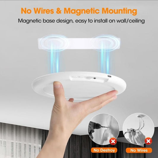 💎 60% DE RÉDUCTION! 💎 Plafonnier à Détection de Mouvement – Rechargeable, Magnétique & Télécommande Incluse