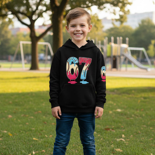🔥👉 50% de réduction ! Sweat à Capuche Enfant avec Mème 67 – Impression Numérique Éclatante, Confortable & Polyvalent pour Tous les Jours !