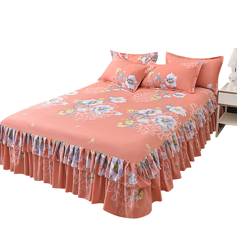 📢📢50 % de réduction !! ⏰Ensemble de jupe de lit à volants 3 pièces🛏️