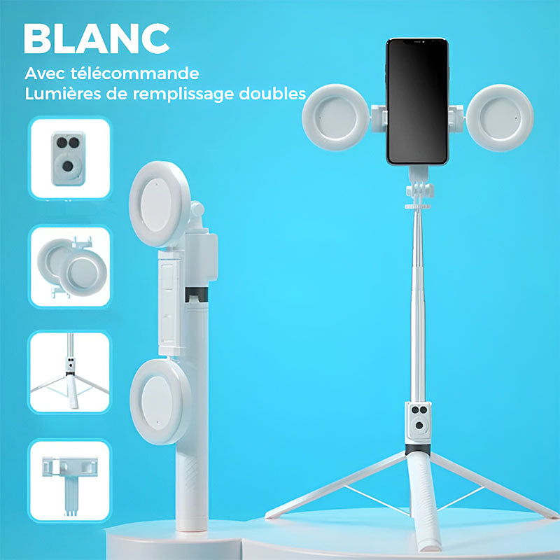 📢📢60 % de réduction !! ⏰Nouvelle perche à selfie Bluetooth 6 en 1