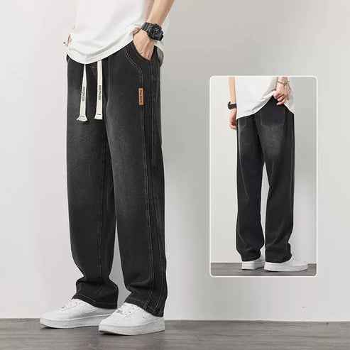 đ Jeans Droits Amples pour Hommes â Coupe DĂ©contractĂ©e, Tissu Respirant & Style Polyvalent đ
