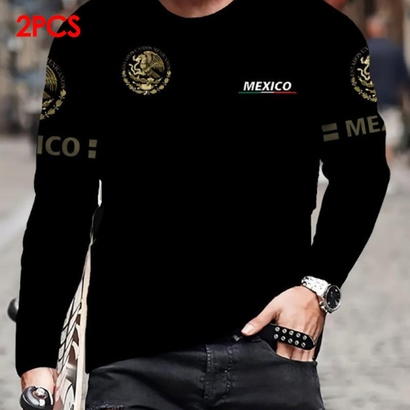 💎 49% DE RÉDUCTION ! 💎 T-shirt Homme à Manches Longues & Col Rond – Imprimé Graphique, Tissu Respirant & Coupe Streetwear 2026 🔥👕