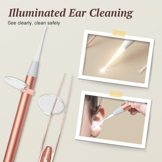 Kit cure-oreille et pince lumineux avec loupe