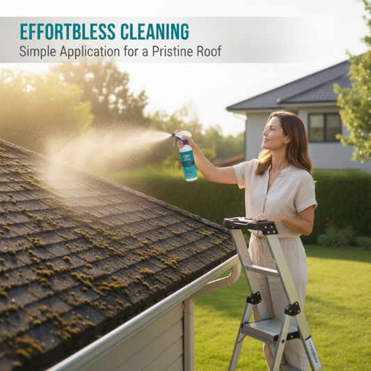 🌧️ Nettoyant multi-surfaces pour toitures anti-mousse et algues – Vaporisez, rincez et admirez le résultat ! 🏠✨ Efficace contre la mousse, doux pour les plantes – une toiture propre en quelques minutes. 🌿💧
