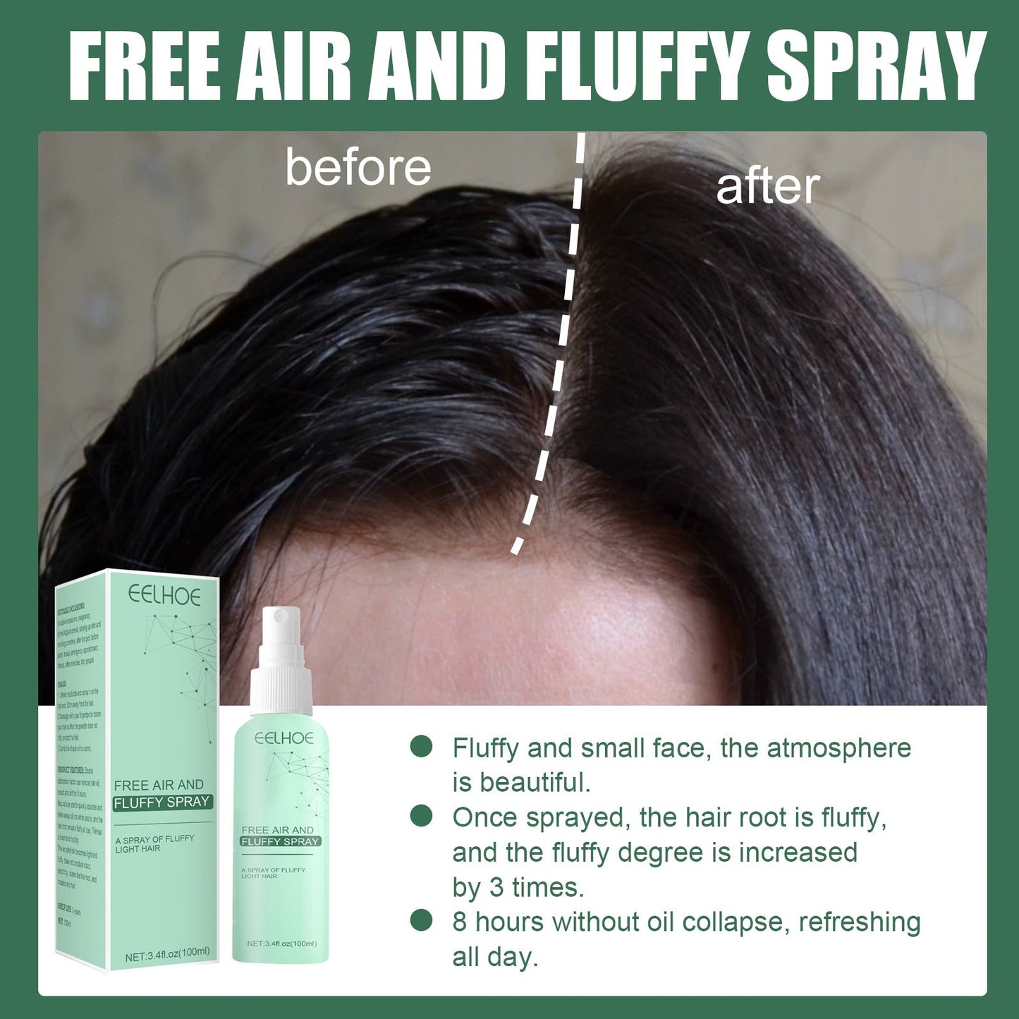 💥Achetez 2 Gratuit 1💥Spray dégraissant, volumisant et asséchant rapide✨