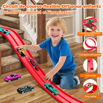 🎄🎁 Cadeau surprise de Noël 2025 : Piste de course flexible à faire soi-même 🚗✨