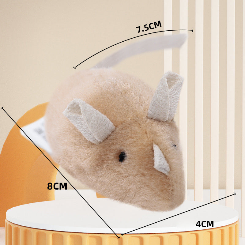 Souris jouet en peluche avec son pour chats