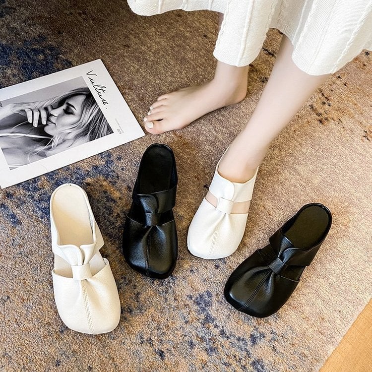 🔥Soldes d'été 52% de réduction👣Mules plates à découpes