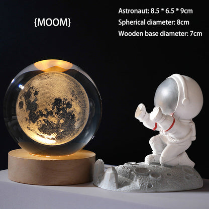 Lampe de décoration de veilleuse boule de cristal galaxie 3D de Pâques (50 % de réduction)