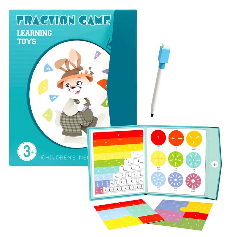 🏆VENTE DU DERNIER JOUR 50 % DE RÉDUCTION💖Puzzle de livre de fractions magnétiques pour enfants