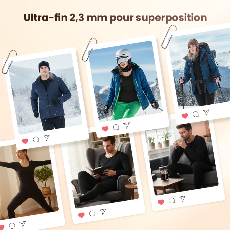 🩲 50% RÉDUCTION DERNIER JOUR! ✨ Sous-vêtements Thermiques Élastiques Sans Couture - Matière Respirante avec Soutien Léger pour un Confort Invisible Toute la Journée 🌸✨