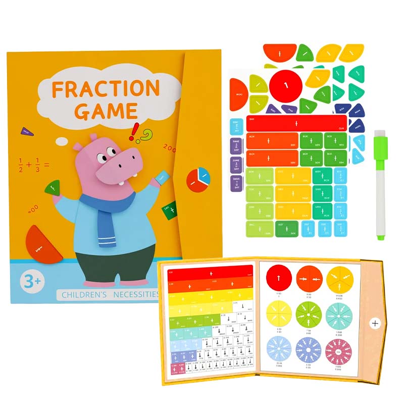 🏆VENTE DU DERNIER JOUR 50 % DE RÉDUCTION💖Puzzle de livre de fractions magnétiques pour enfants