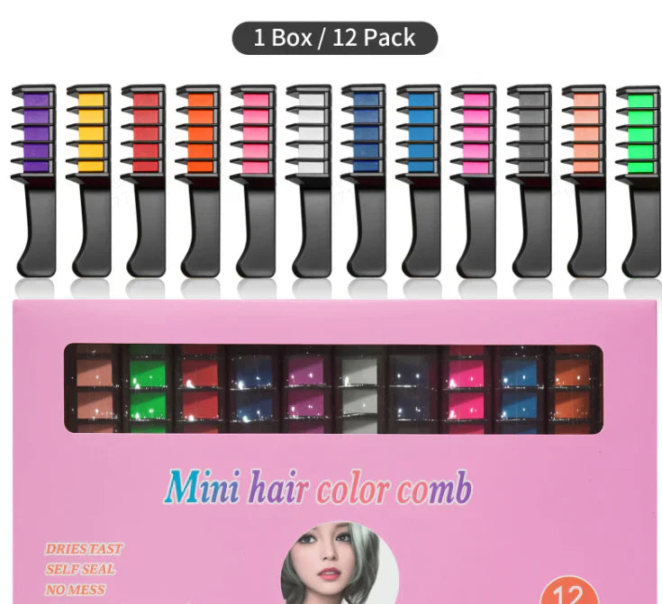 🎅Prévente de Noël - 50 % de réduction ✨Craie colorante temporaire pour cheveux - Sans cruauté