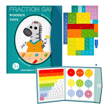 🏆VENTE DU DERNIER JOUR 50 % DE RÉDUCTION💖Puzzle de livre de fractions magnétiques pour enfants