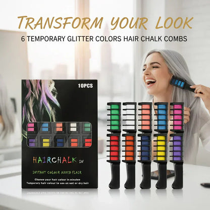 🎅Prévente de Noël - 50 % de réduction ✨Craie colorante temporaire pour cheveux - Sans cruauté