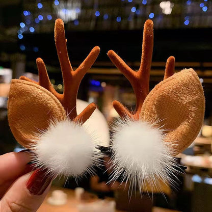 Vente chaude de noël- Barrettes de Noël en bois de renne
