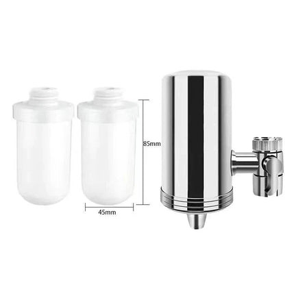 Purificateur d'eau pour robinet ménager en acier inoxydable sans installation