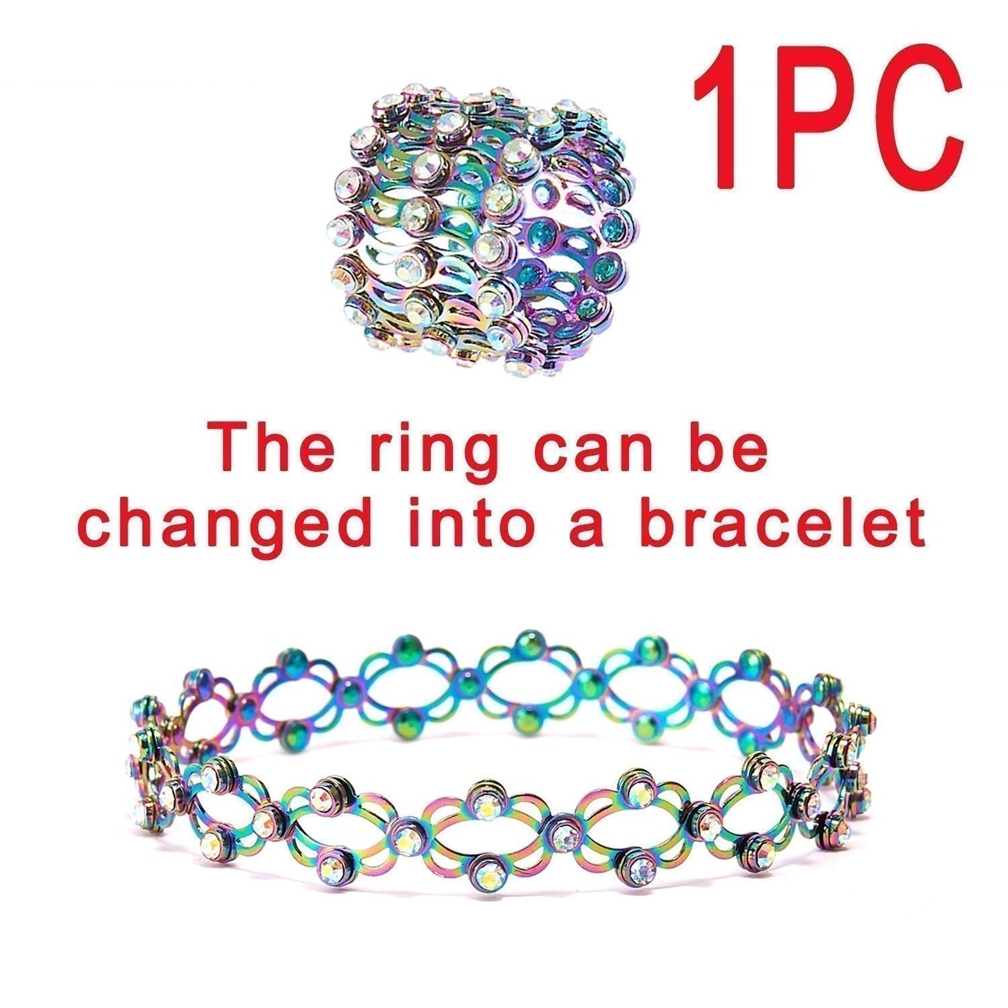 💕50% de réduction🎁Cadeau parfait : Bracelet transformable avec breloque CZ étincelante 💎