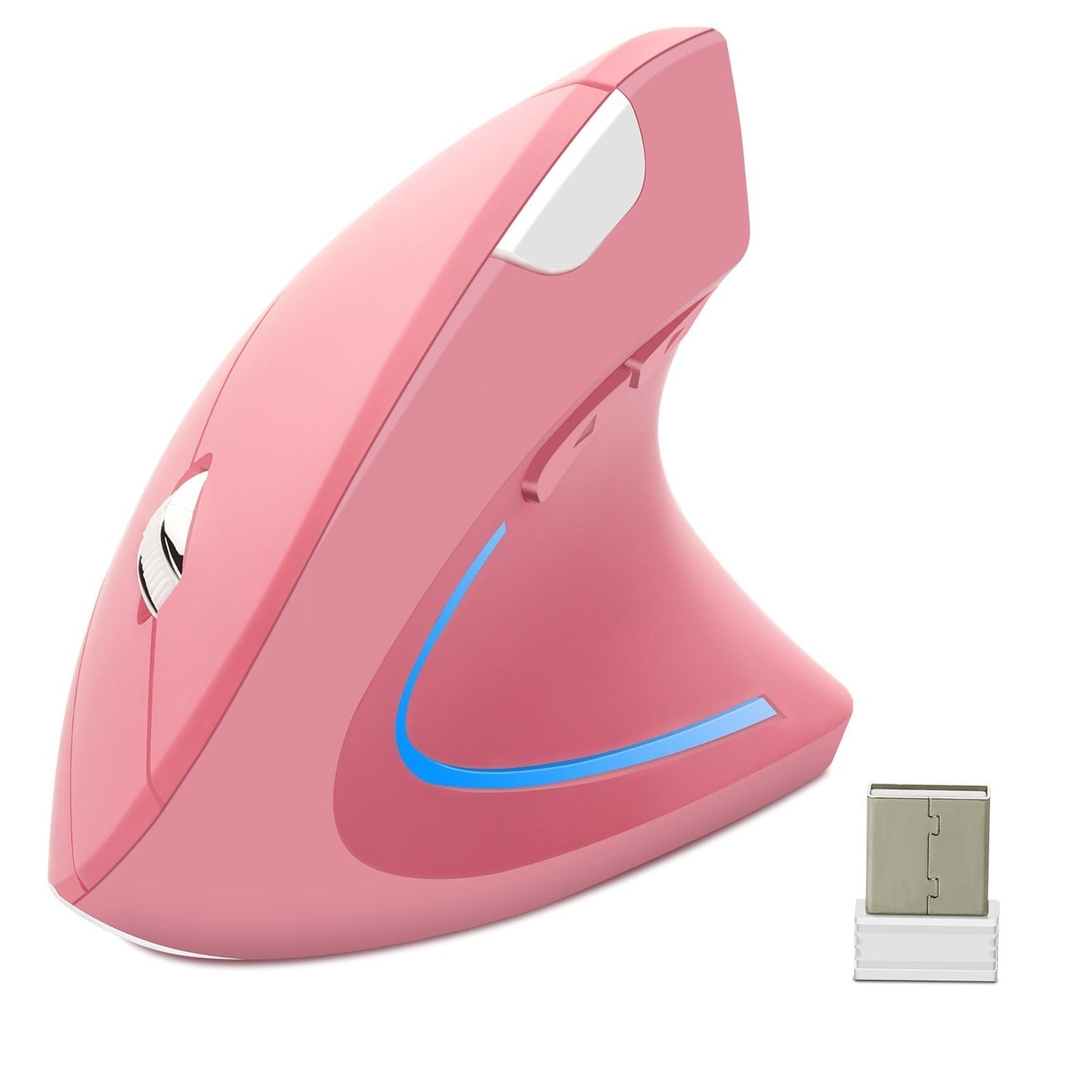 Souris optique verticale ergonomique sans fil USB rechargeable