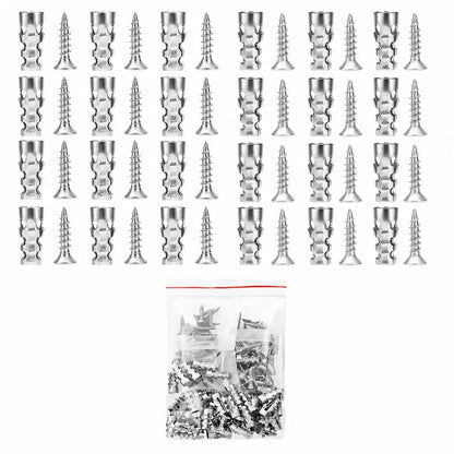 🛠️🔩 Kit de chevilles auto-foreuses pour cloisons sèches avec vis 🪨 – Accessoires de fixation murale à installation facile