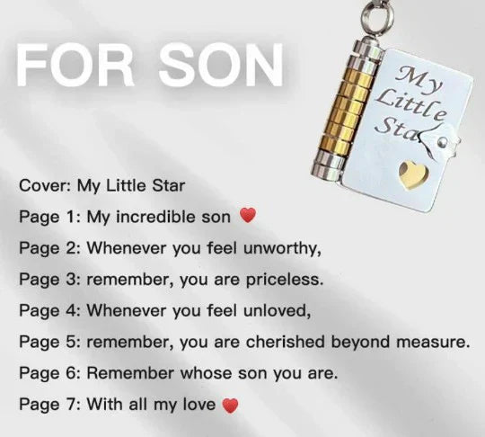 👑✨Collier de livre My Little Star pour fille, cadeau d'anniversaire et de remise de diplôme, bijoux d'amour❤️
