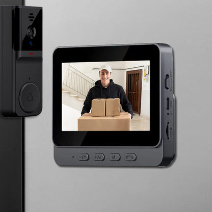 🔔 Sonnette vidéo sans fil : 1080P, angle de 170°, écran 4,3 pouces, étanchéité extérieure IPX65, vision nocturne